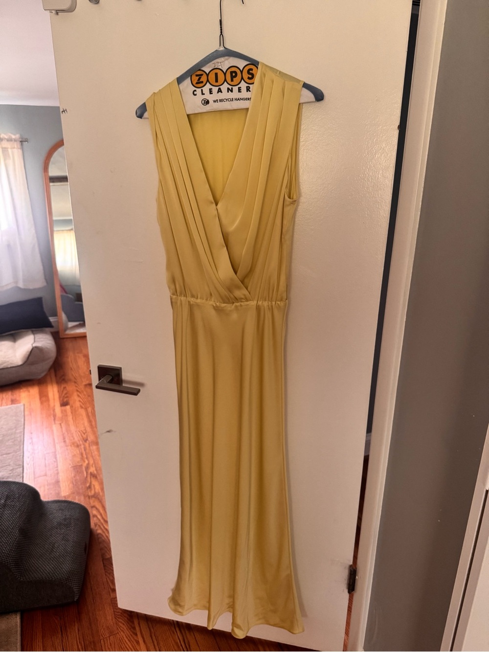 Favorite Daughter Sleeveless Yellow Silk Maxi Dress - Picture 3 of 5